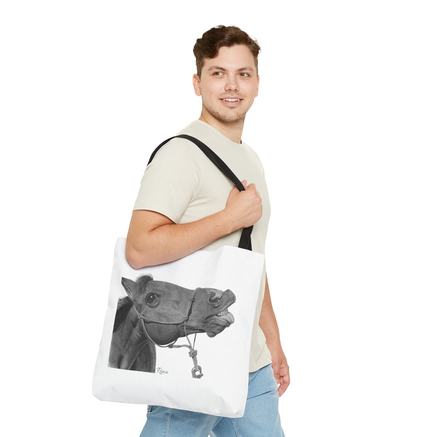 Funny Horse Tote bag, Beach Bag, Pool Bag, Book Bag