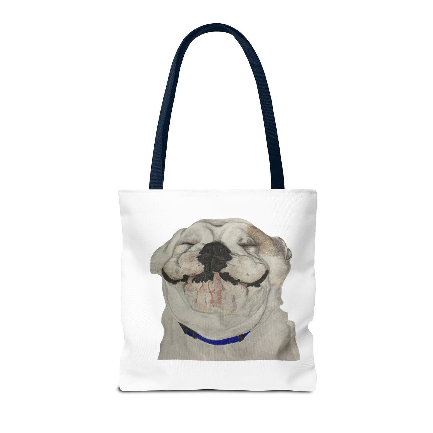 Happy Bulldog Tote Bag, Beach Bag, Pool Bag, Book Bag