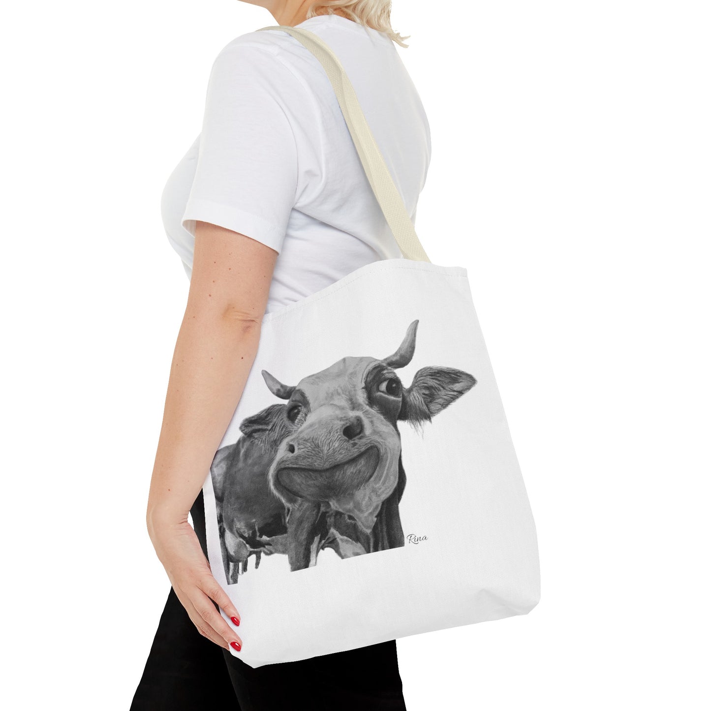 Happy Cow Tote Bag, Beach Bag, Pool Bag, Book Bag