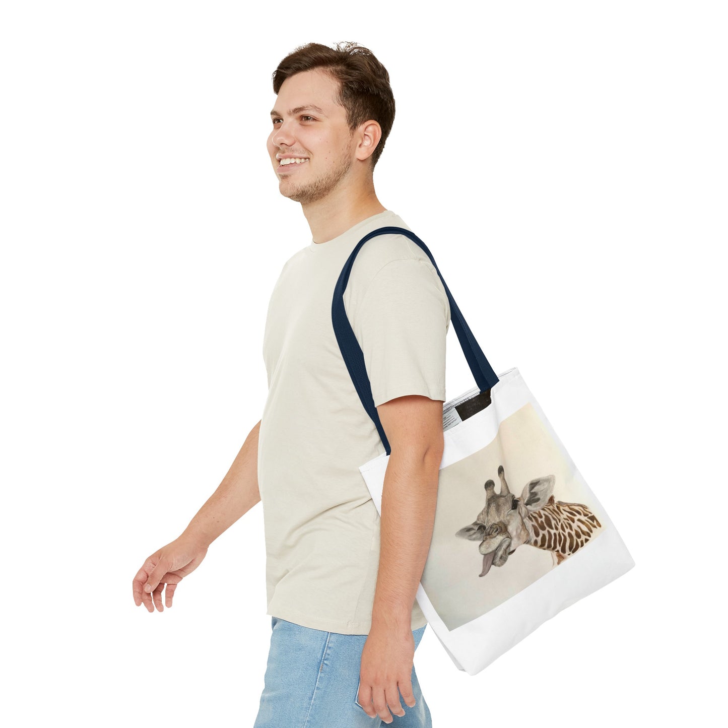 Goofy Giraffe Tote Bag, Beach Bag, Pool bag Book Bag