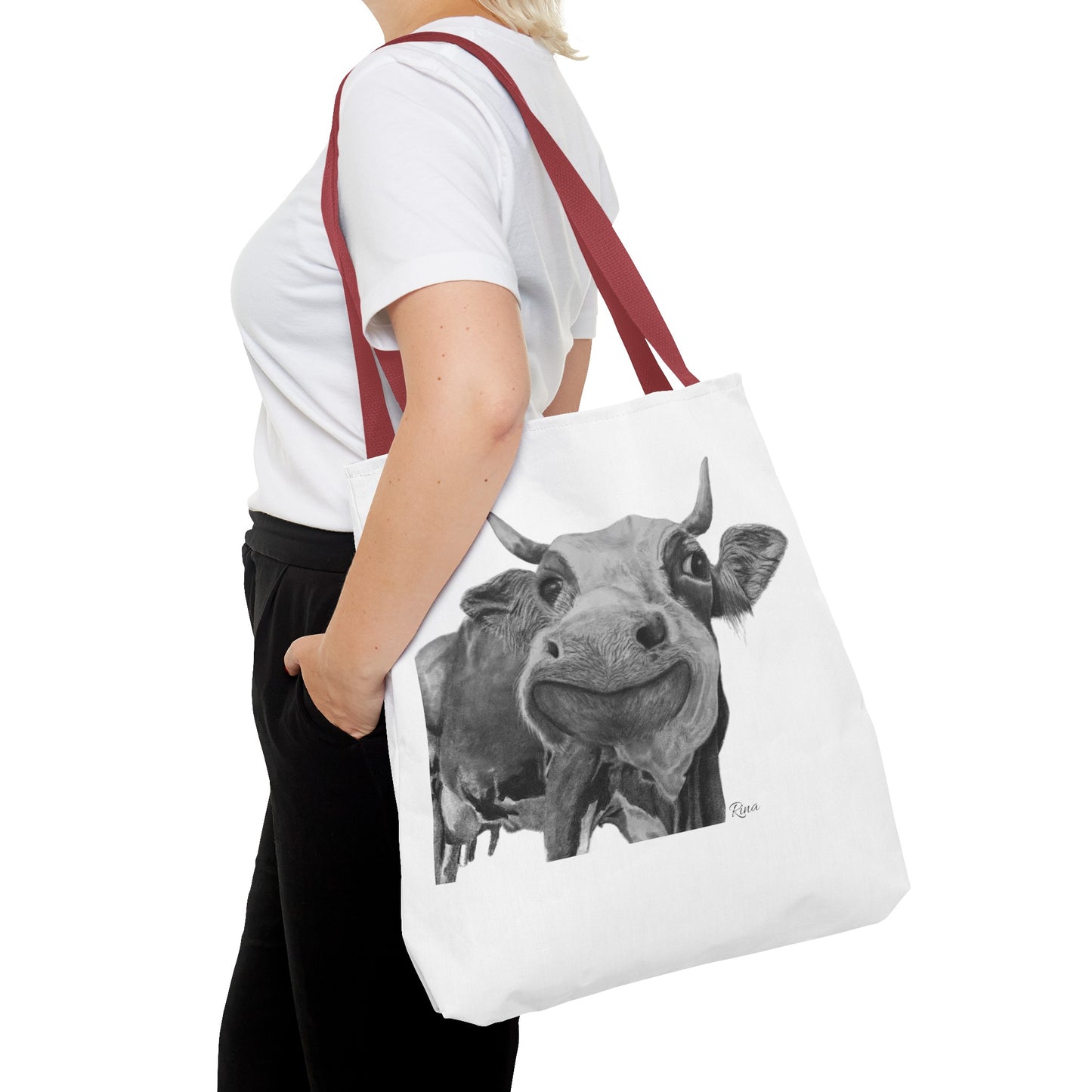 Happy Cow Tote Bag, Beach Bag, Pool Bag, Book Bag
