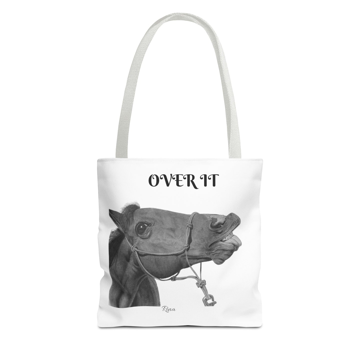 Over It Horse Tote Bag, Beach Bag, Pool Bag, Book Bag