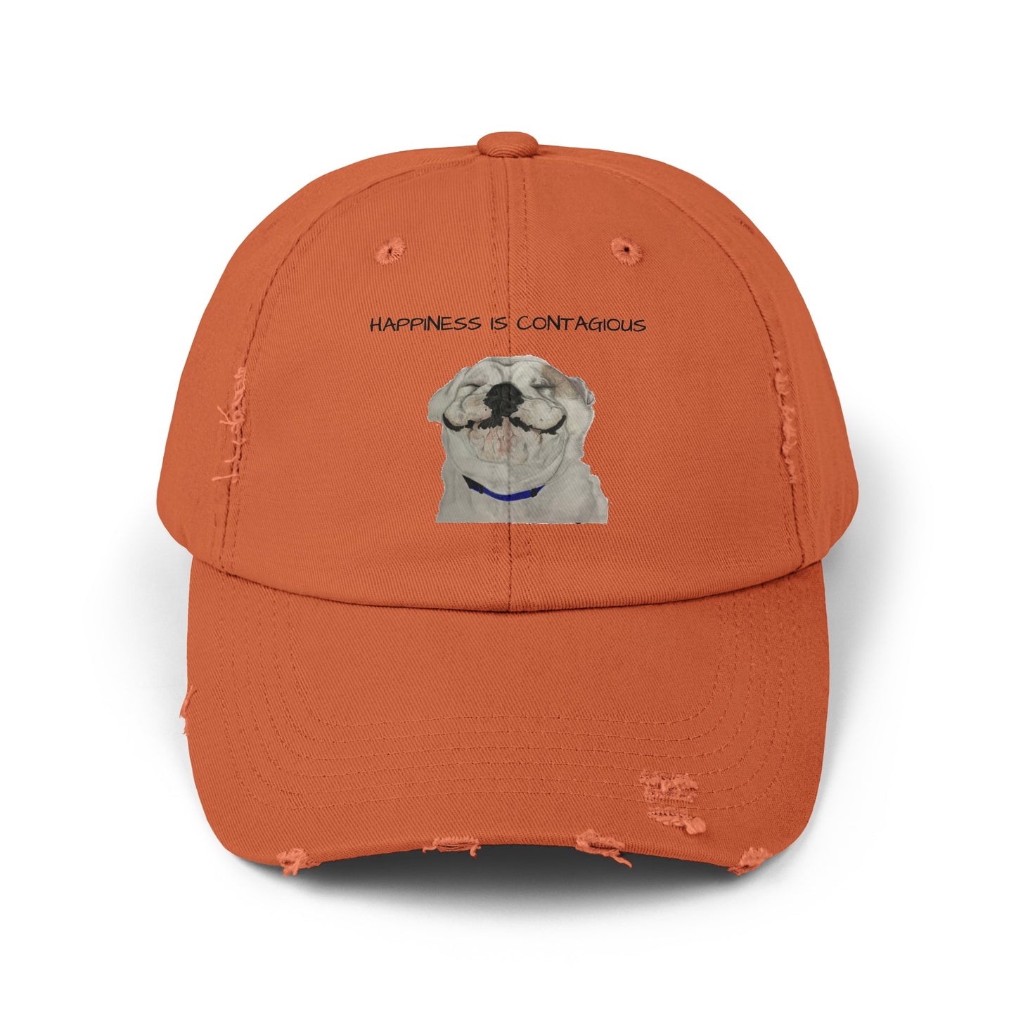 Happiness is Contagious Happy Bulldog Cap