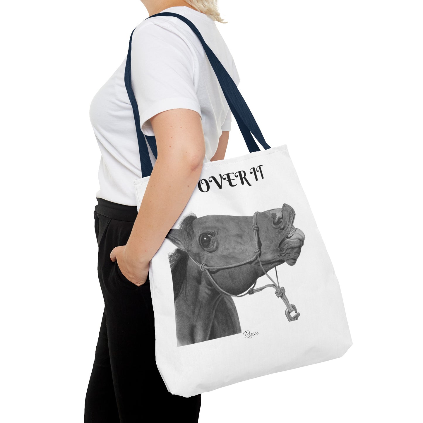 Over It Horse Tote Bag, Beach Bag, Pool Bag, Book Bag