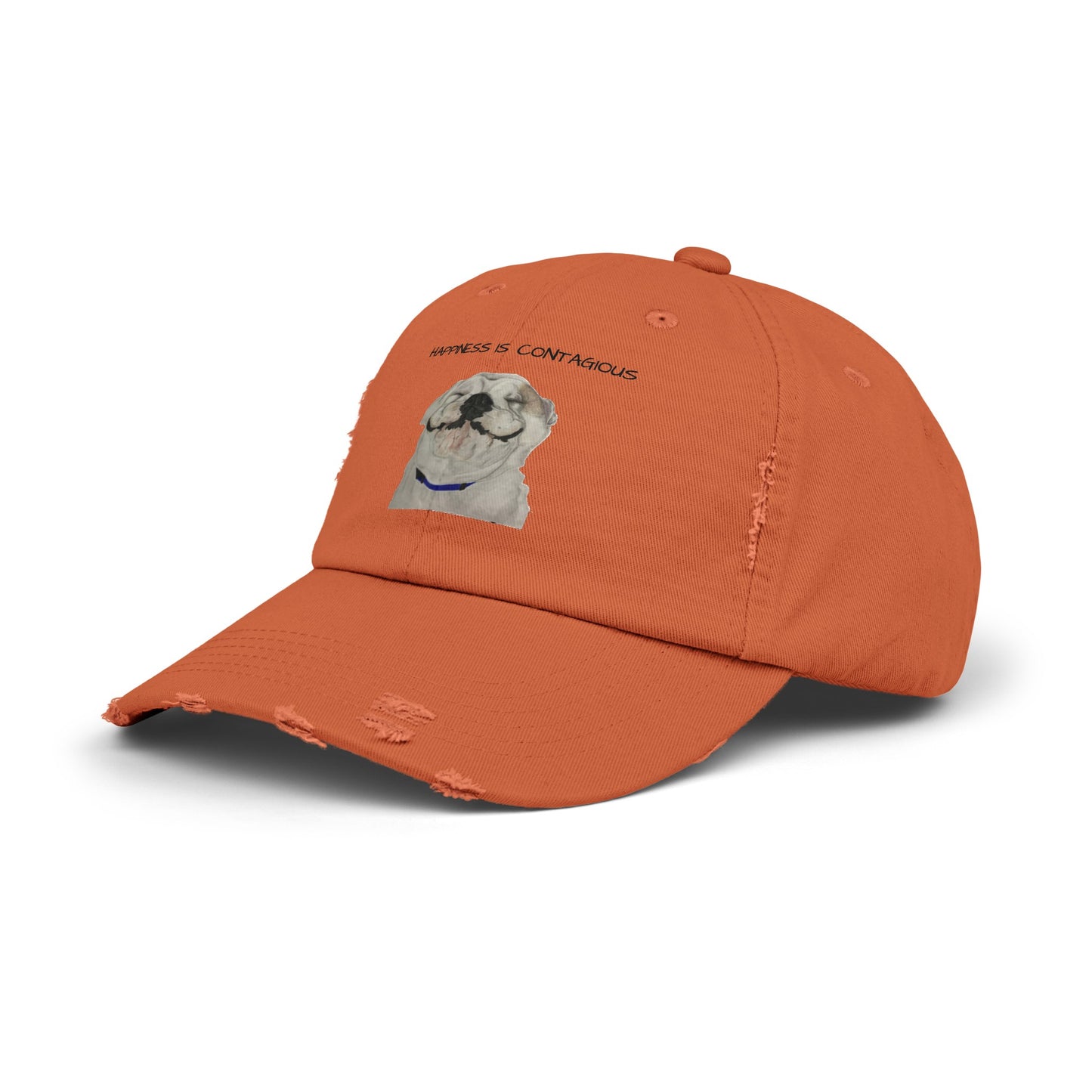 Happiness is Contagious Happy Bulldog Cap