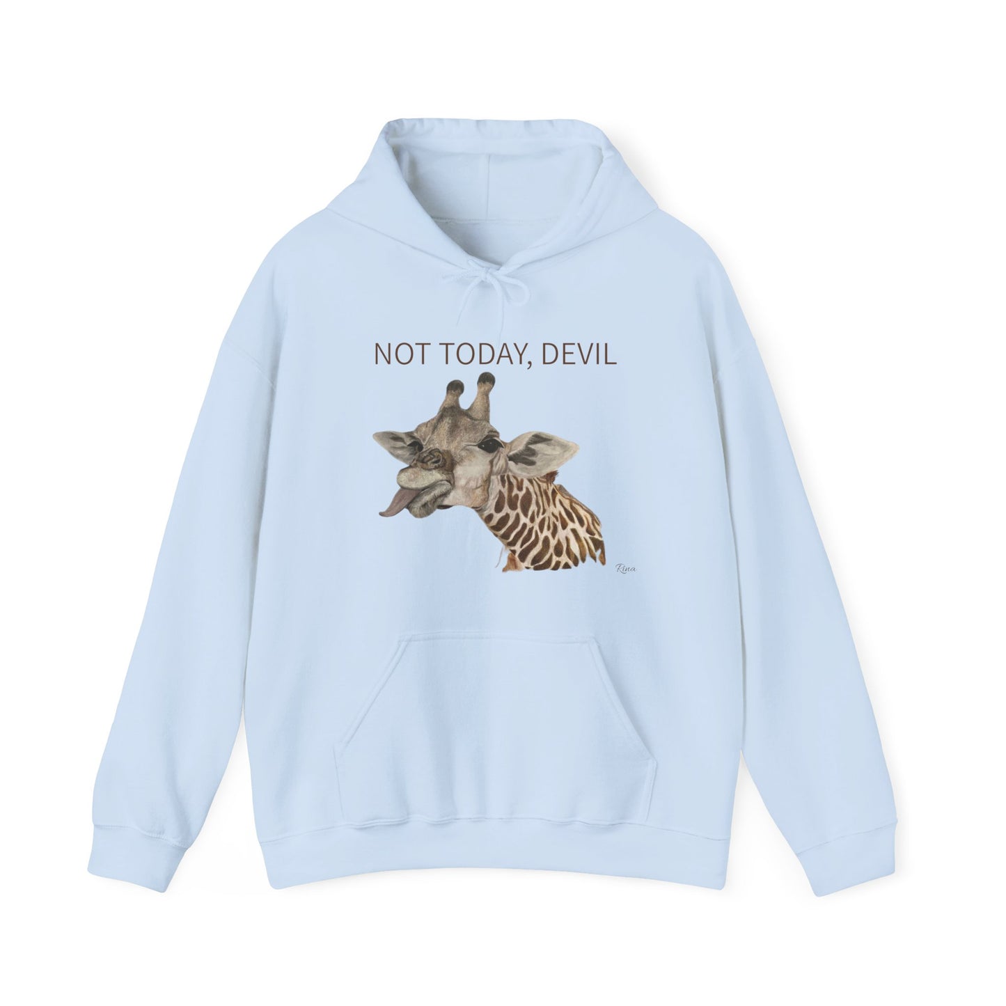 Not Today, Devil Funny Giraffe Hoodie, Cute Giraffe Hoodie, Giraffe Hoodie